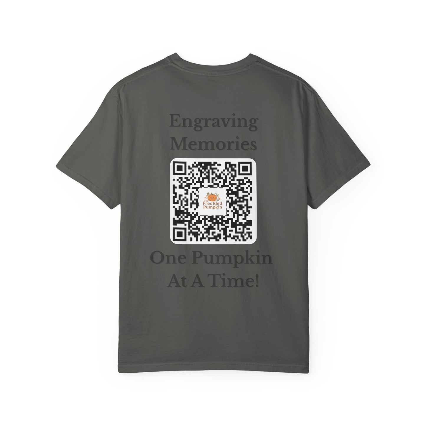 The Freckled Pumpkin Logo Engraving Unisex Comfort Colors T-shirt