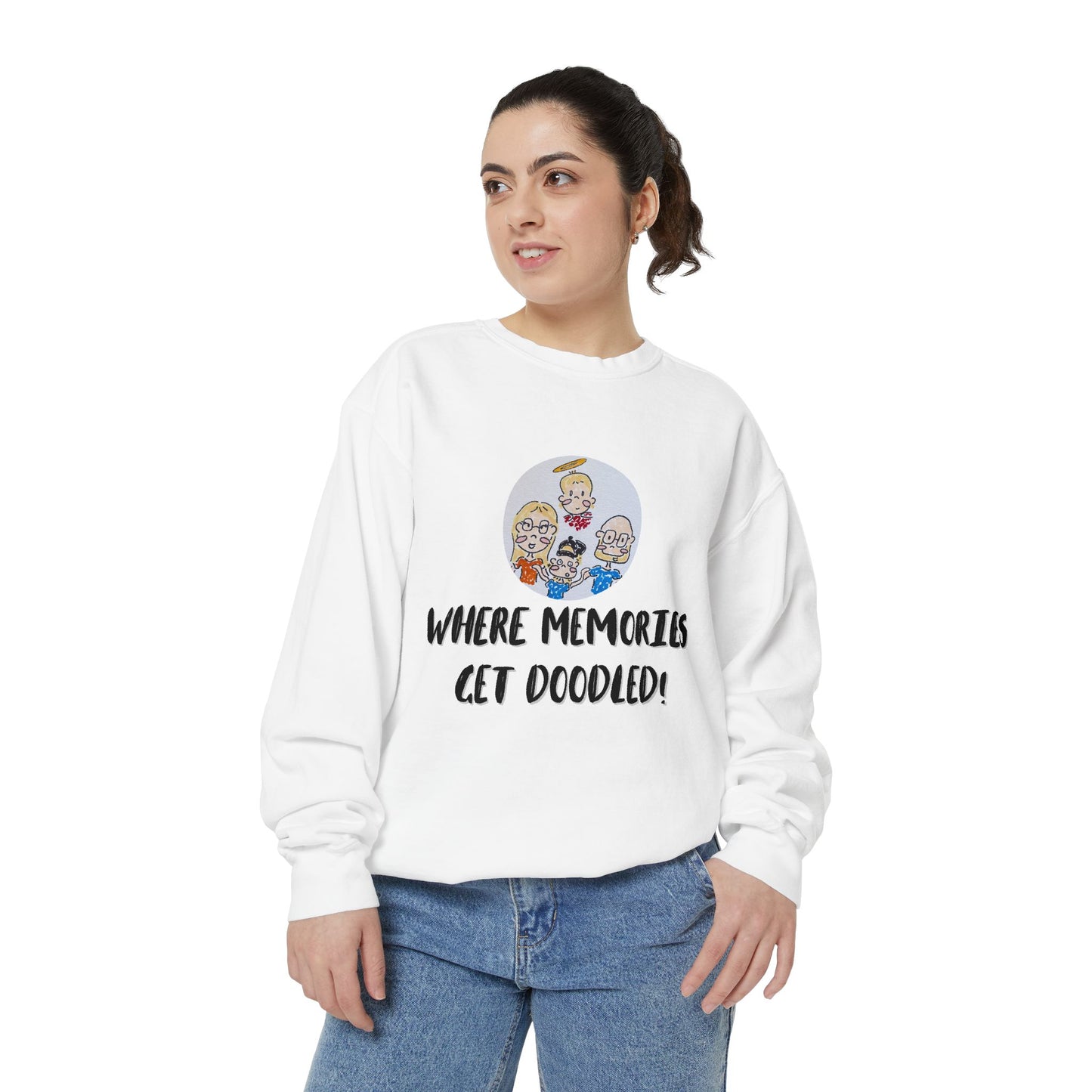 ✍️ Doodle Crew Sweatshirt -Comfort Colors Unisex Crew