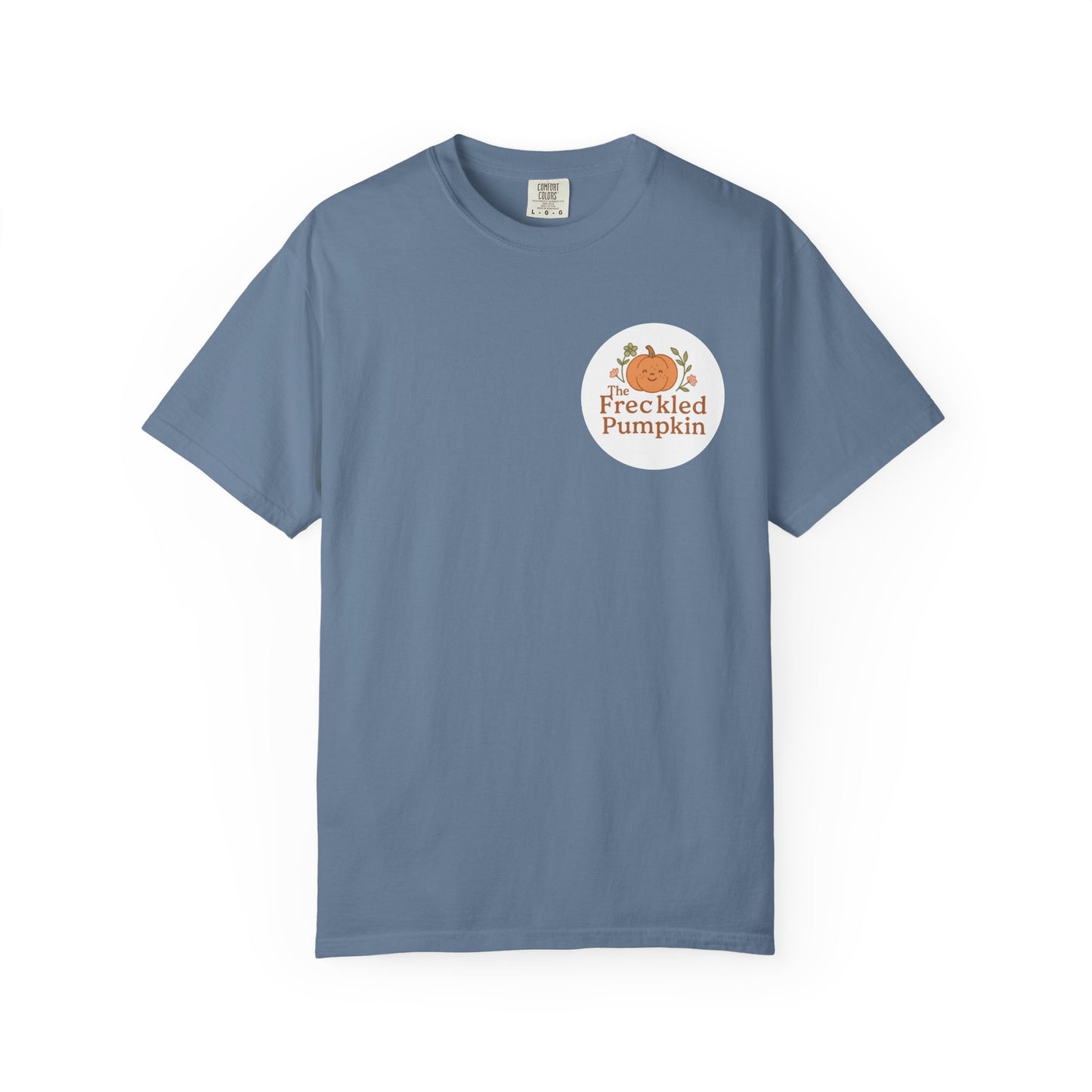 The Freckled Pumpkin Logo Engraving Unisex Comfort Colors T-shirt