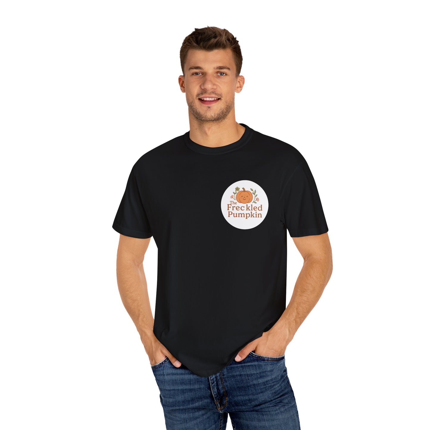The Freckled Pumpkin Logo Doodle Unisex Comfort Colors T-shirt