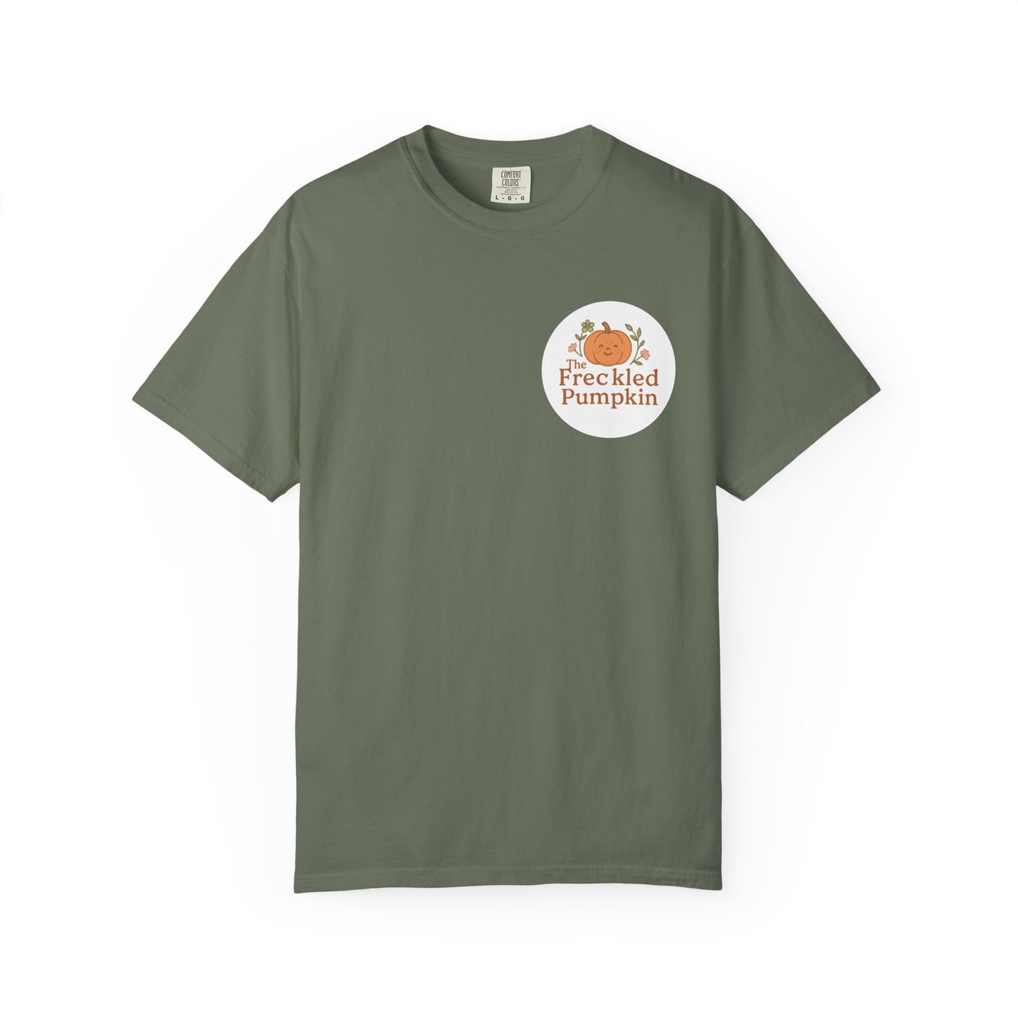 The Freckled Pumpkin Logo Engraving Unisex Comfort Colors T-shirt