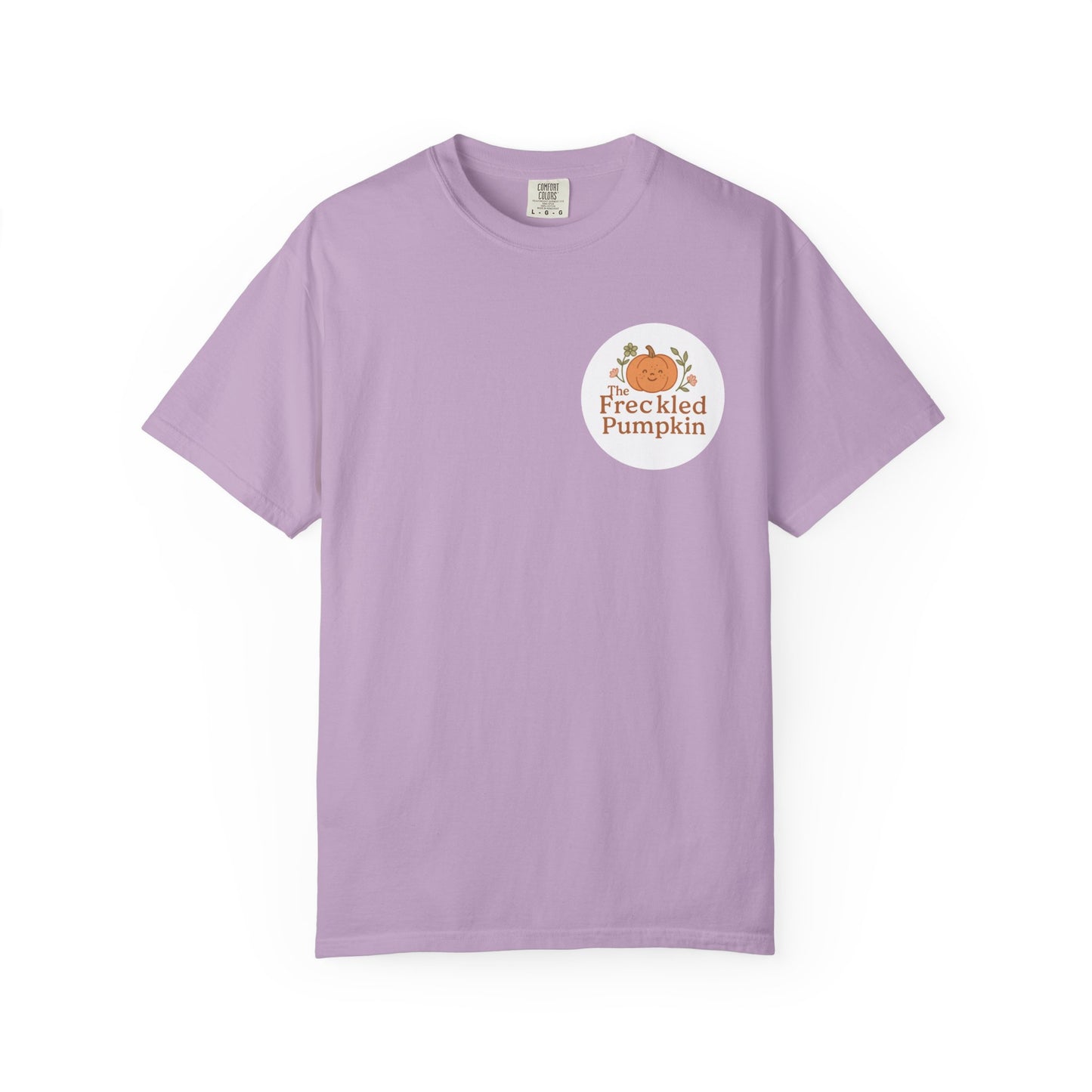 The Freckled Pumpkin Logo Engraving Unisex Comfort Colors T-shirt
