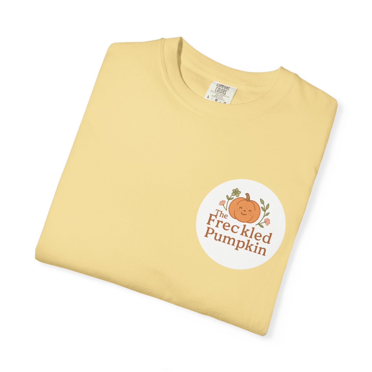 The Freckled Pumpkin Logo Engraving Unisex Comfort Colors T-shirt