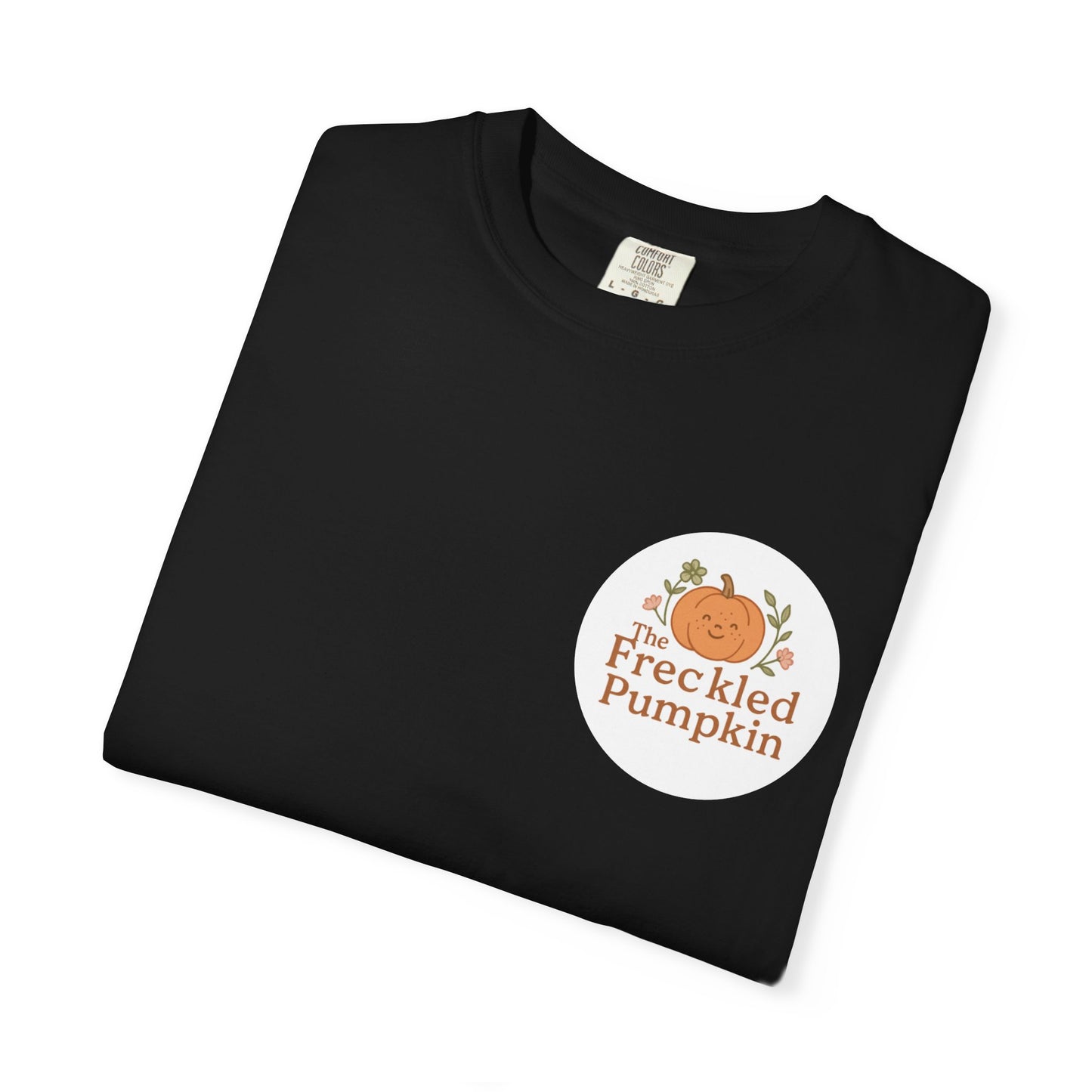 The Freckled Pumpkin Logo Engraving Unisex Comfort Colors T-shirt