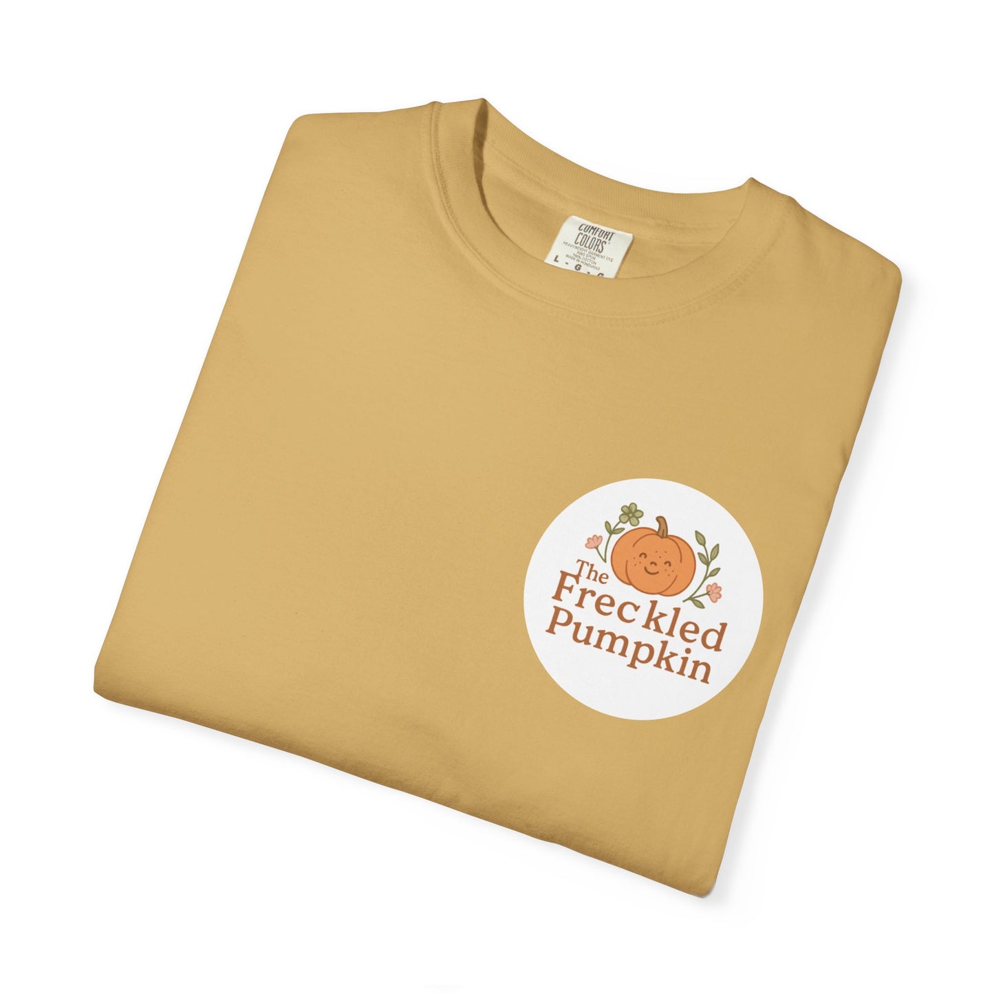 The Freckled Pumpkin Logo Doodle Unisex Comfort Colors T-shirt