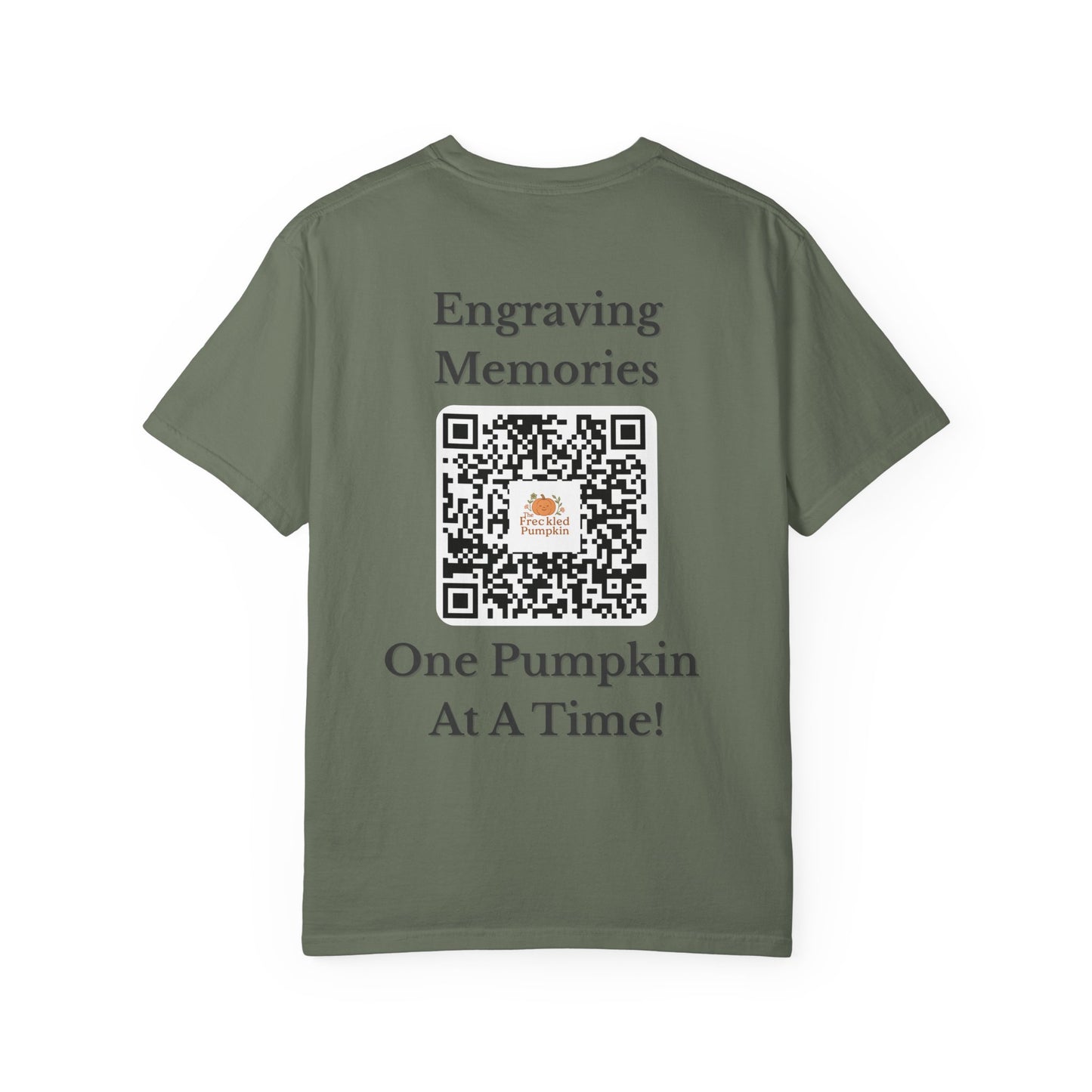 The Freckled Pumpkin Logo Engraving Unisex Comfort Colors T-shirt