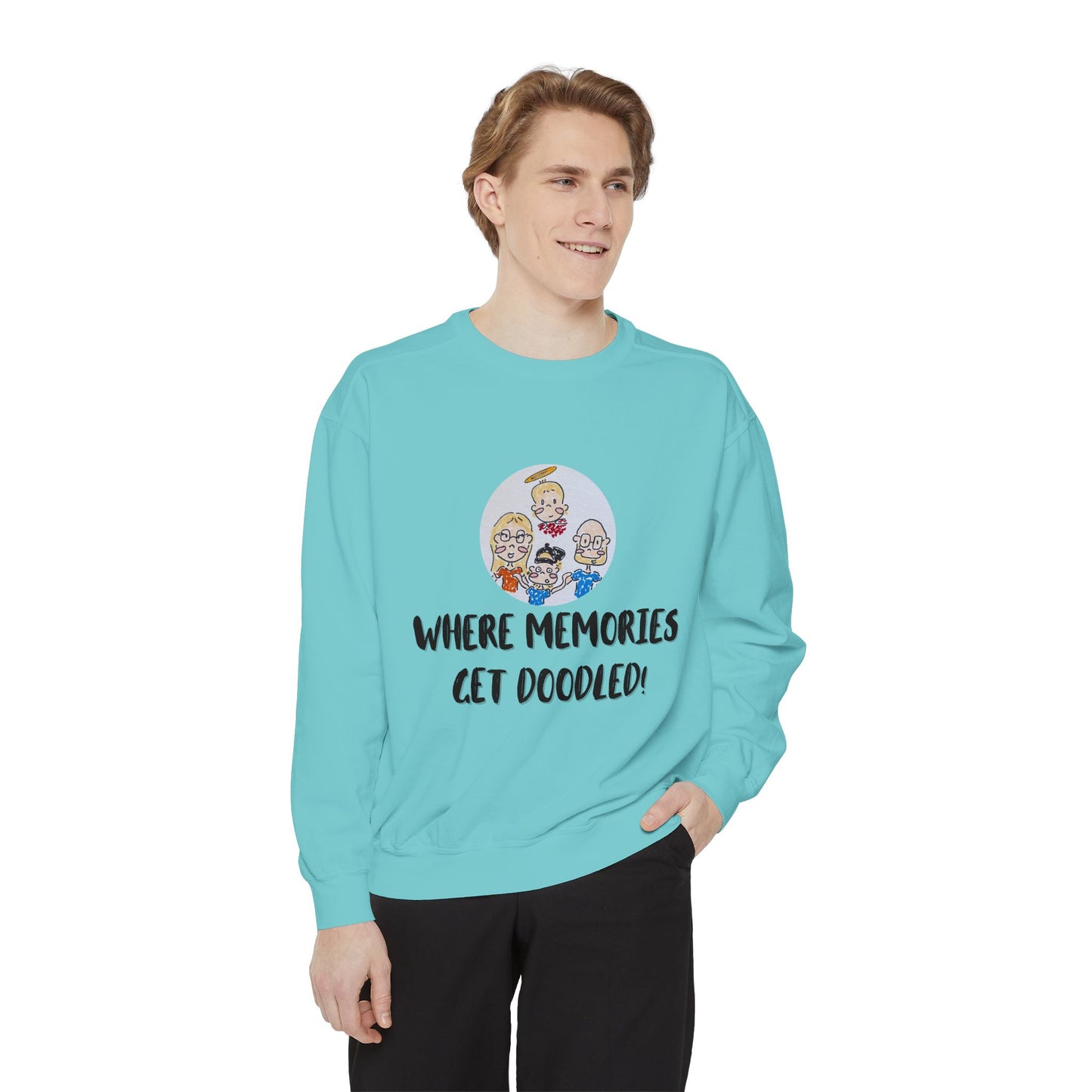 ✍️ Doodle Crew Sweatshirt -Comfort Colors Unisex Crew