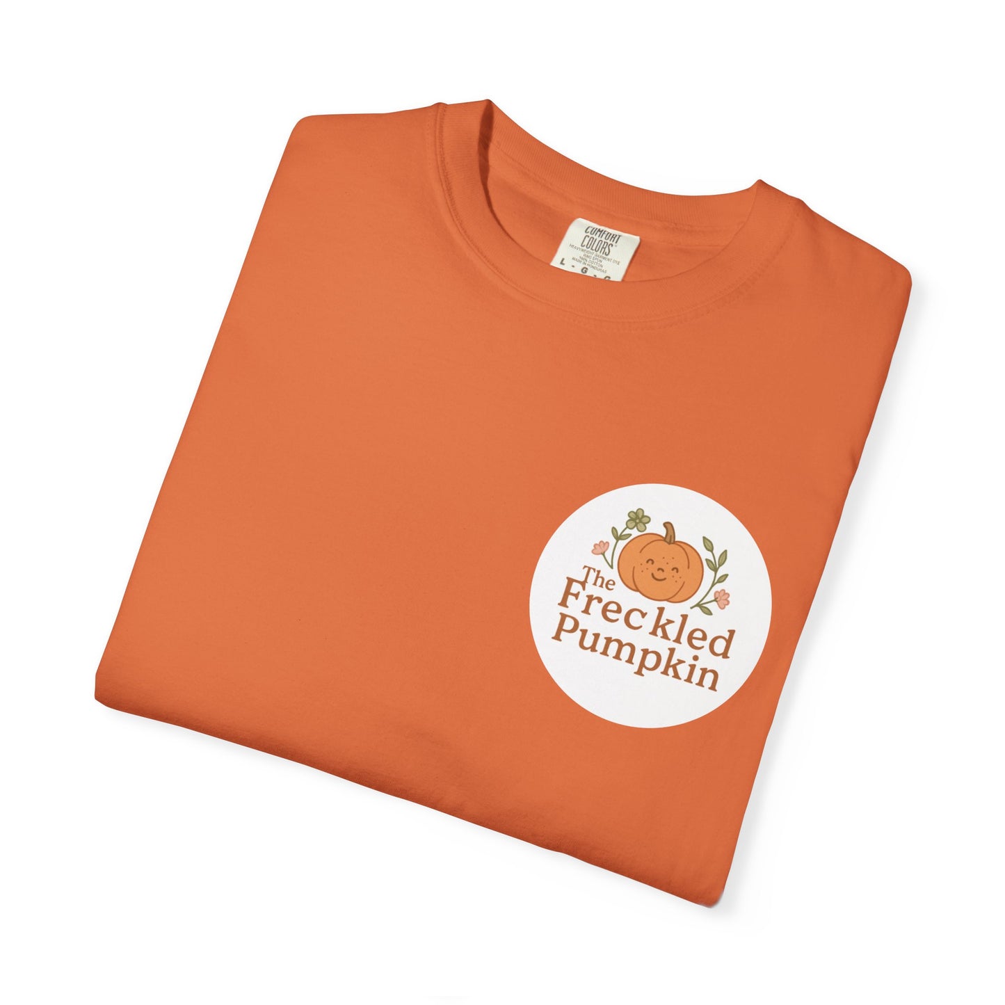 The Freckled Pumpkin Logo Engraving Unisex Comfort Colors T-shirt