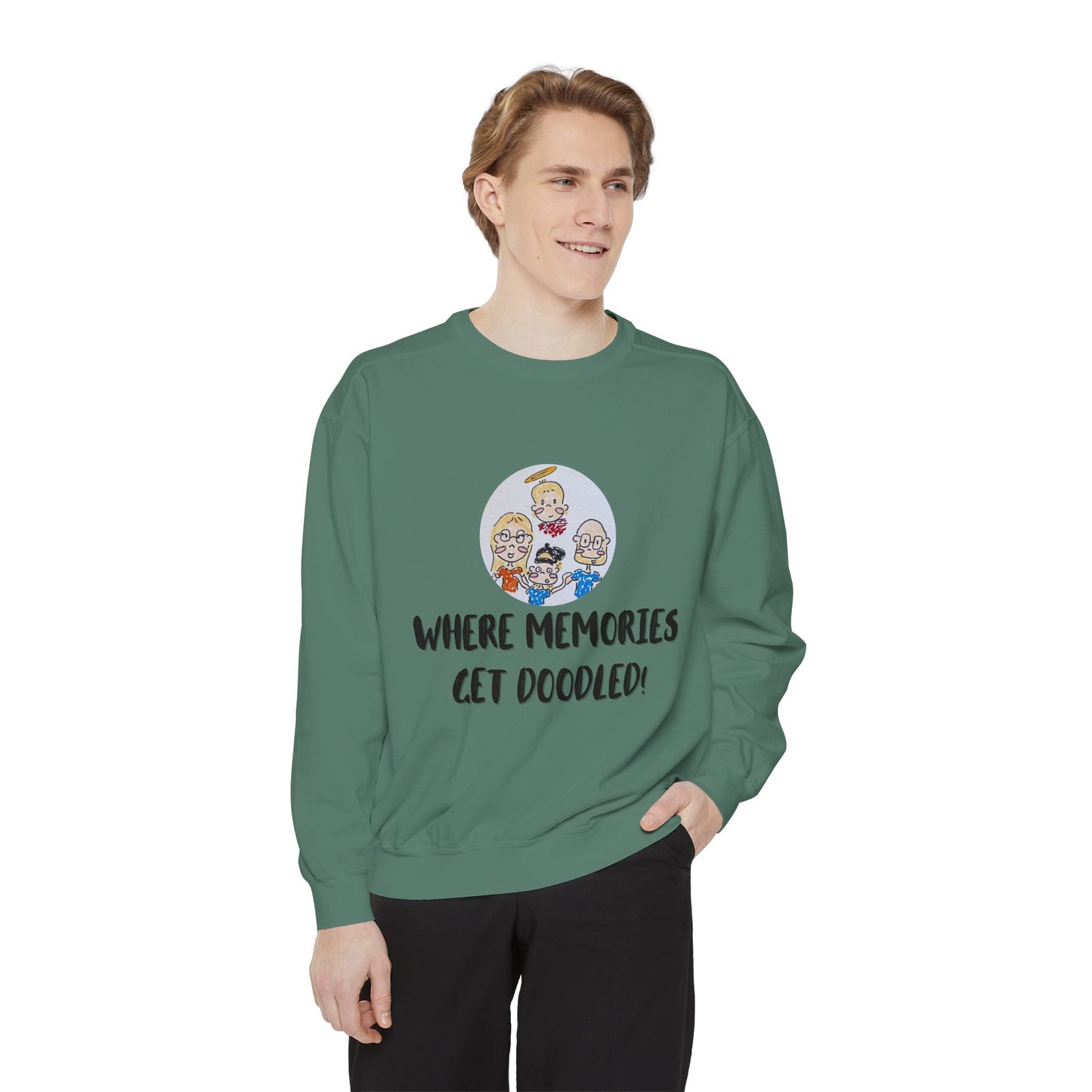 ✍️ Doodle Crew Sweatshirt -Comfort Colors Unisex Crew