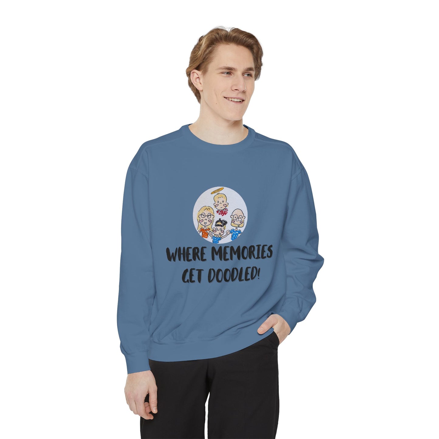 ✍️ Doodle Crew Sweatshirt -Comfort Colors Unisex Crew
