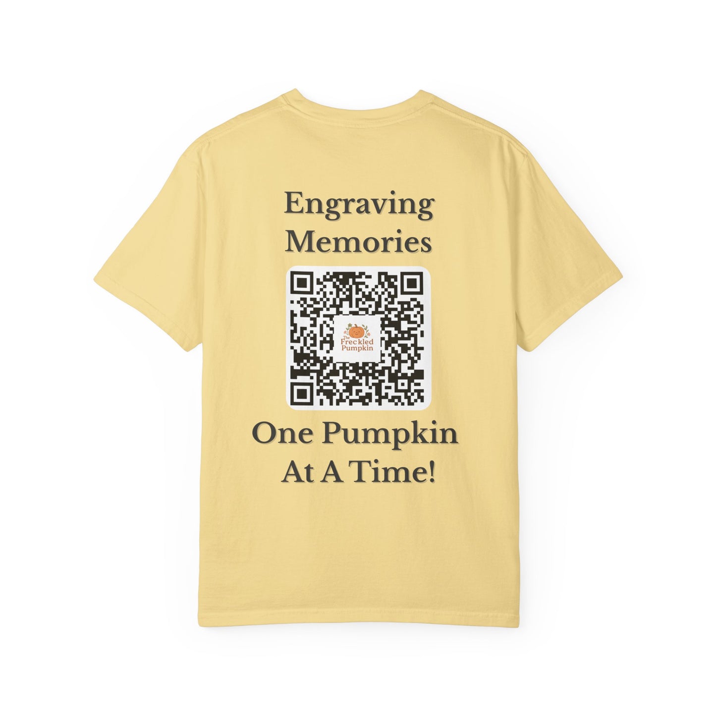 The Freckled Pumpkin Logo Engraving Unisex Comfort Colors T-shirt