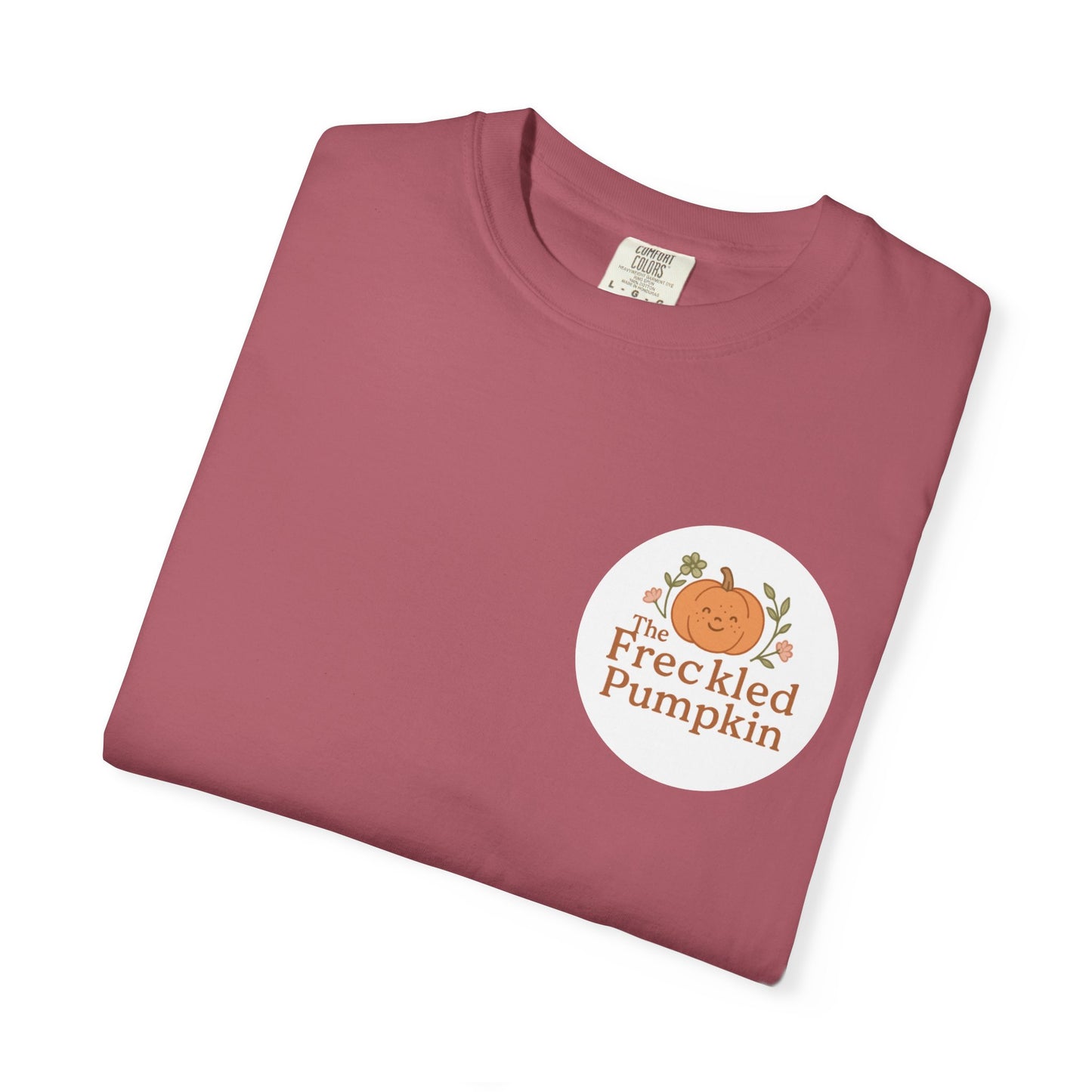 The Freckled Pumpkin Logo Engraving Unisex Comfort Colors T-shirt