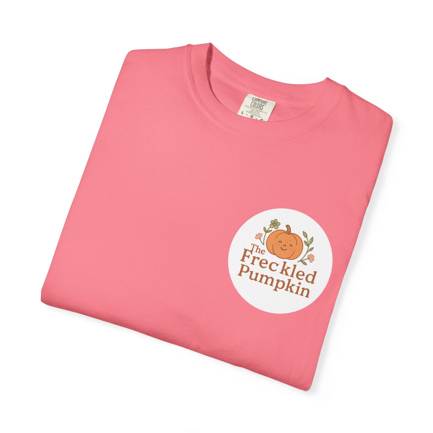 The Freckled Pumpkin Logo Engraving Unisex Comfort Colors T-shirt