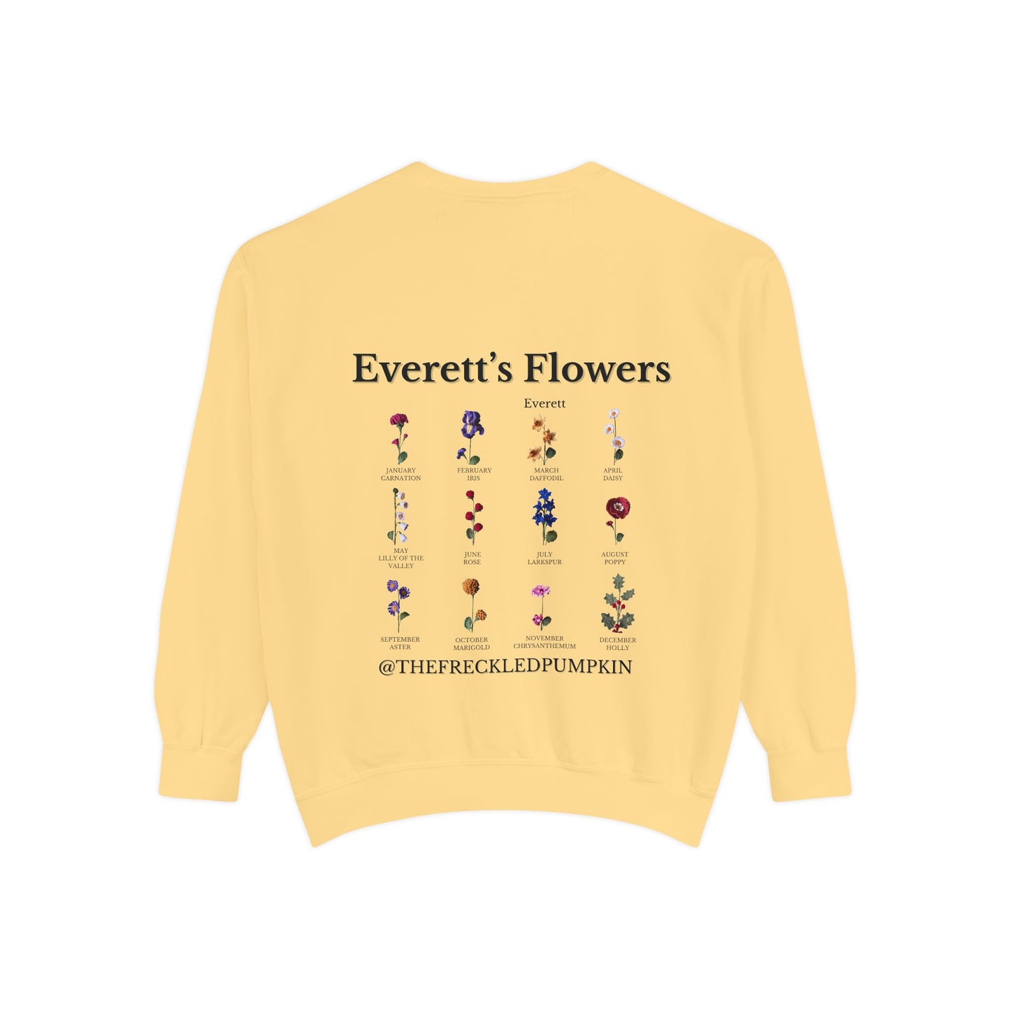 🍓Everett’s Flowers Sweatshirt - Comfort Colors Unisex Crew
