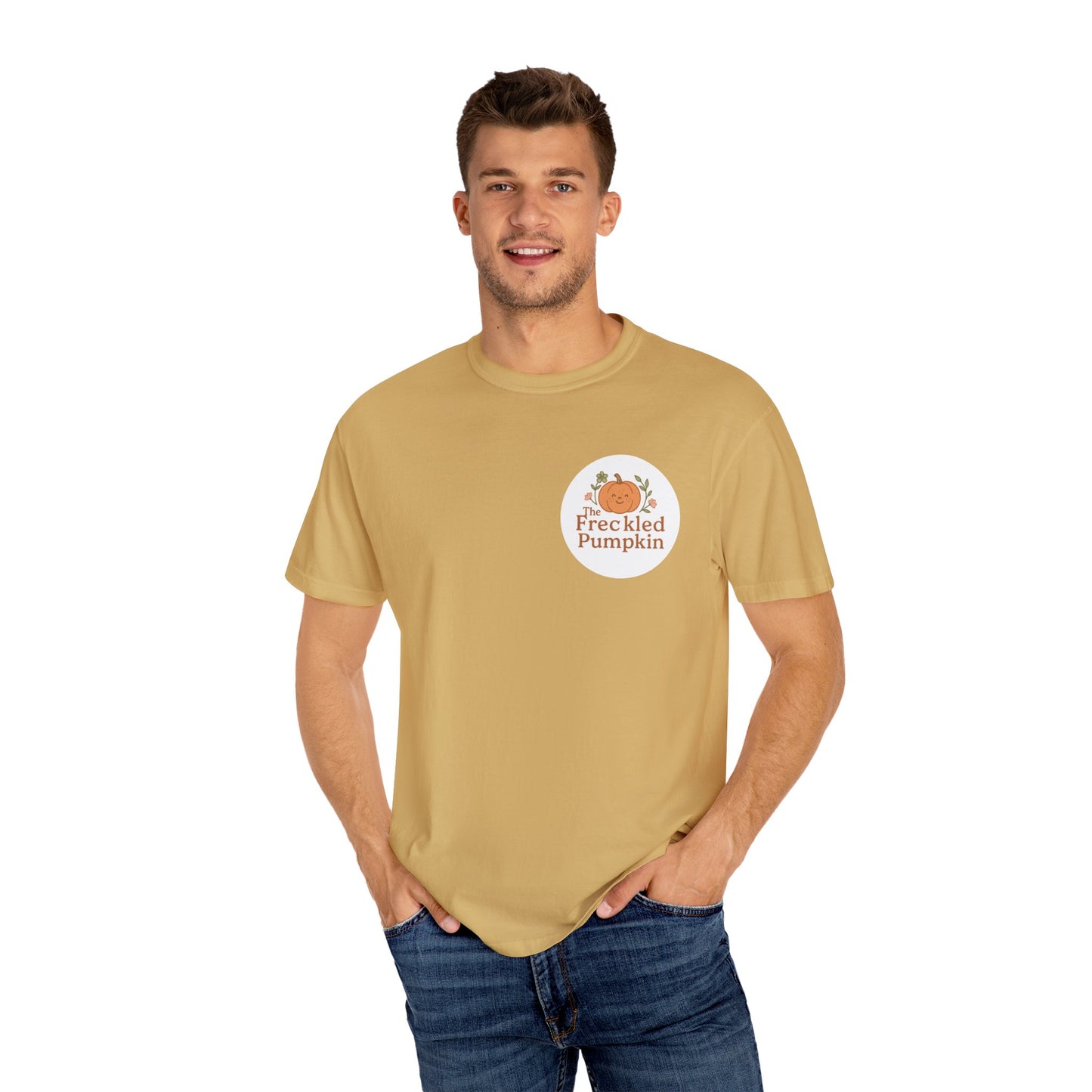 The Freckled Pumpkin Logo Doodle Unisex Comfort Colors T-shirt