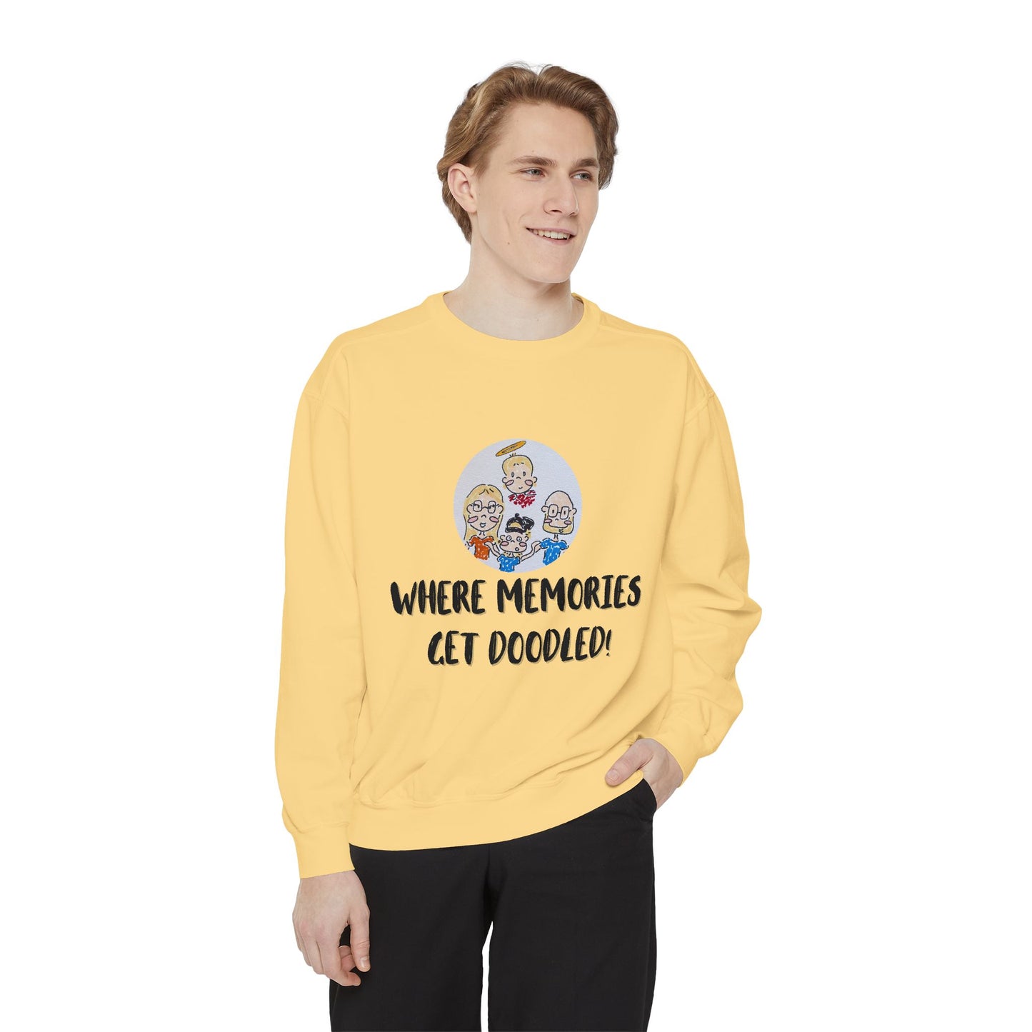 ✍️ Doodle Crew Sweatshirt -Comfort Colors Unisex Crew
