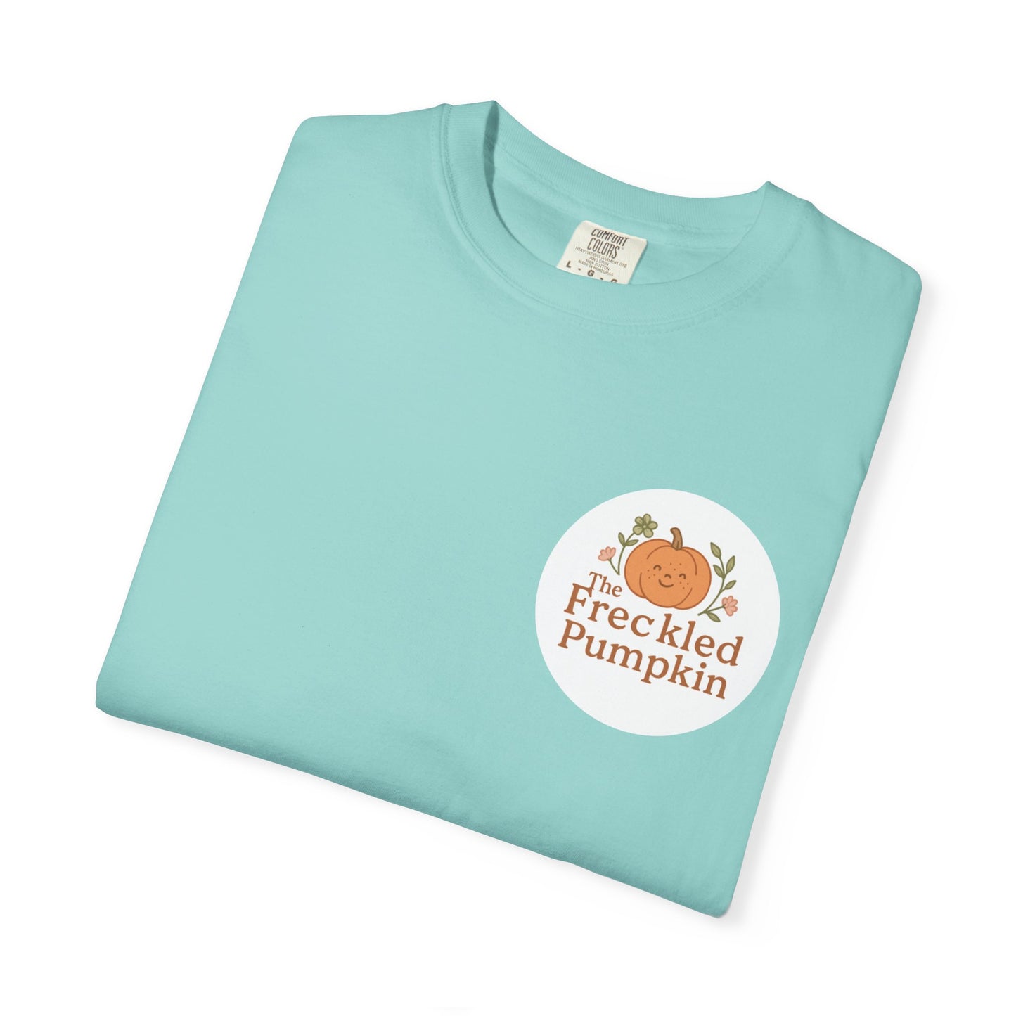 The Freckled Pumpkin Logo Engraving Unisex Comfort Colors T-shirt