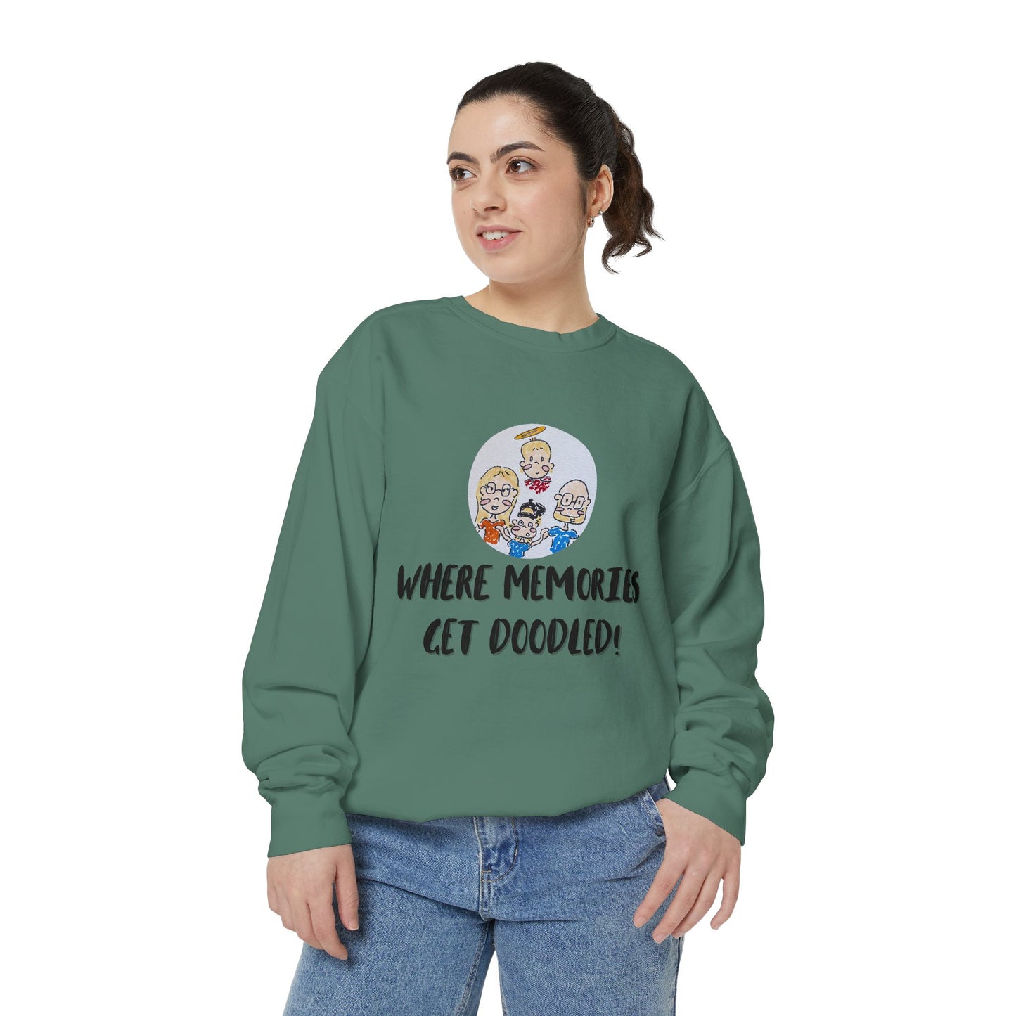✍️ Doodle Crew Sweatshirt -Comfort Colors Unisex Crew