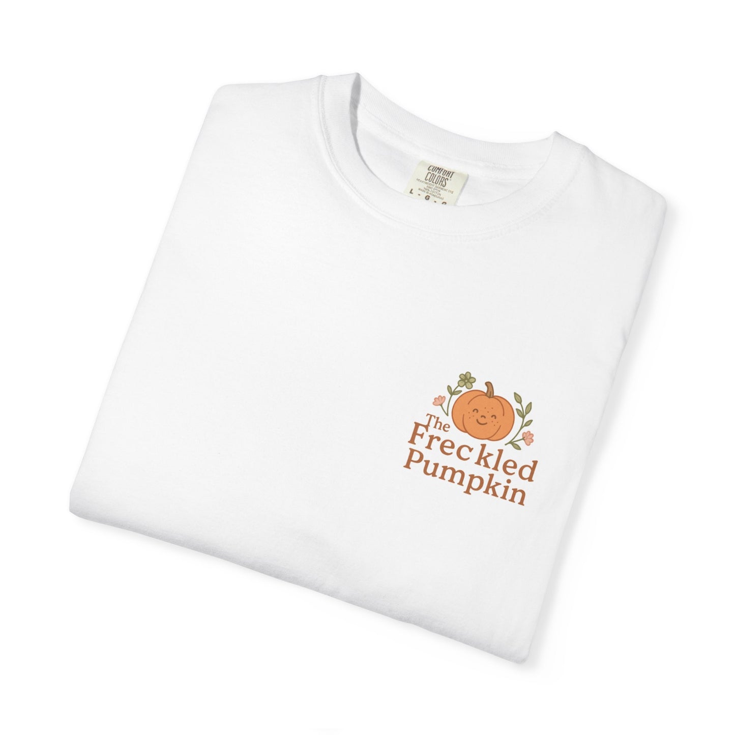 The Freckled Pumpkin Logo Engraving Unisex Comfort Colors T-shirt