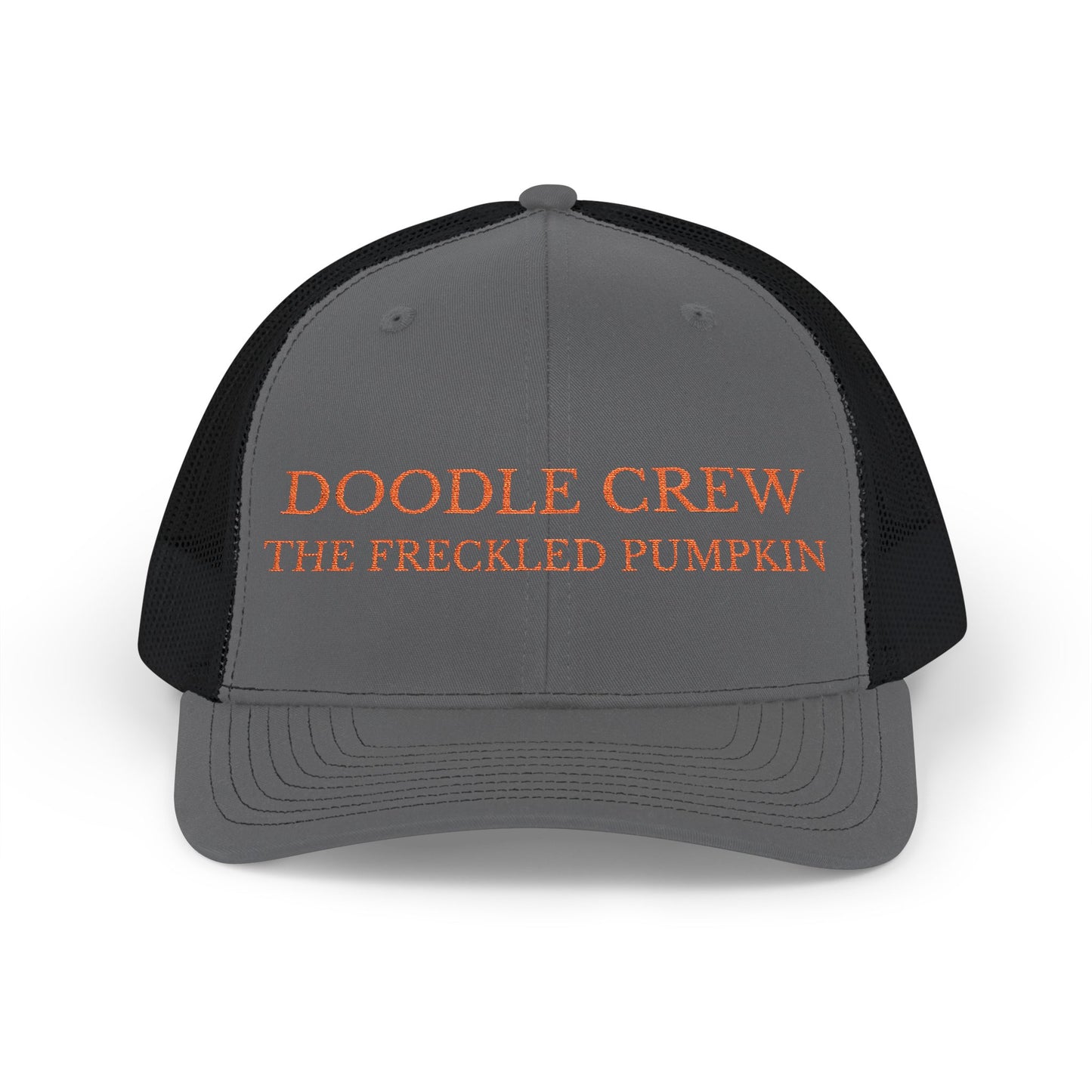 ✍️ Doodle Crew Snapback Trucker Cap, Embroidered Cap for Gardeners, Outdoor Enthusiasts, Eco-Friendly Gift, Unique Style, Casual Fashion