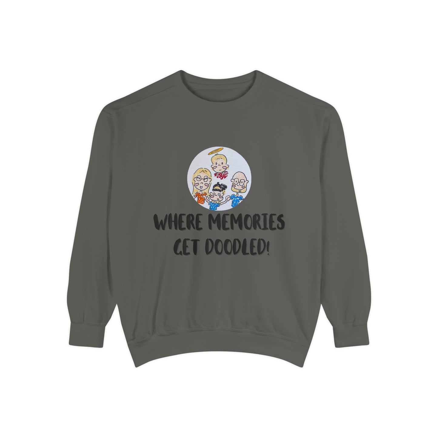 ✍️ Doodle Crew Sweatshirt -Comfort Colors Unisex Crew