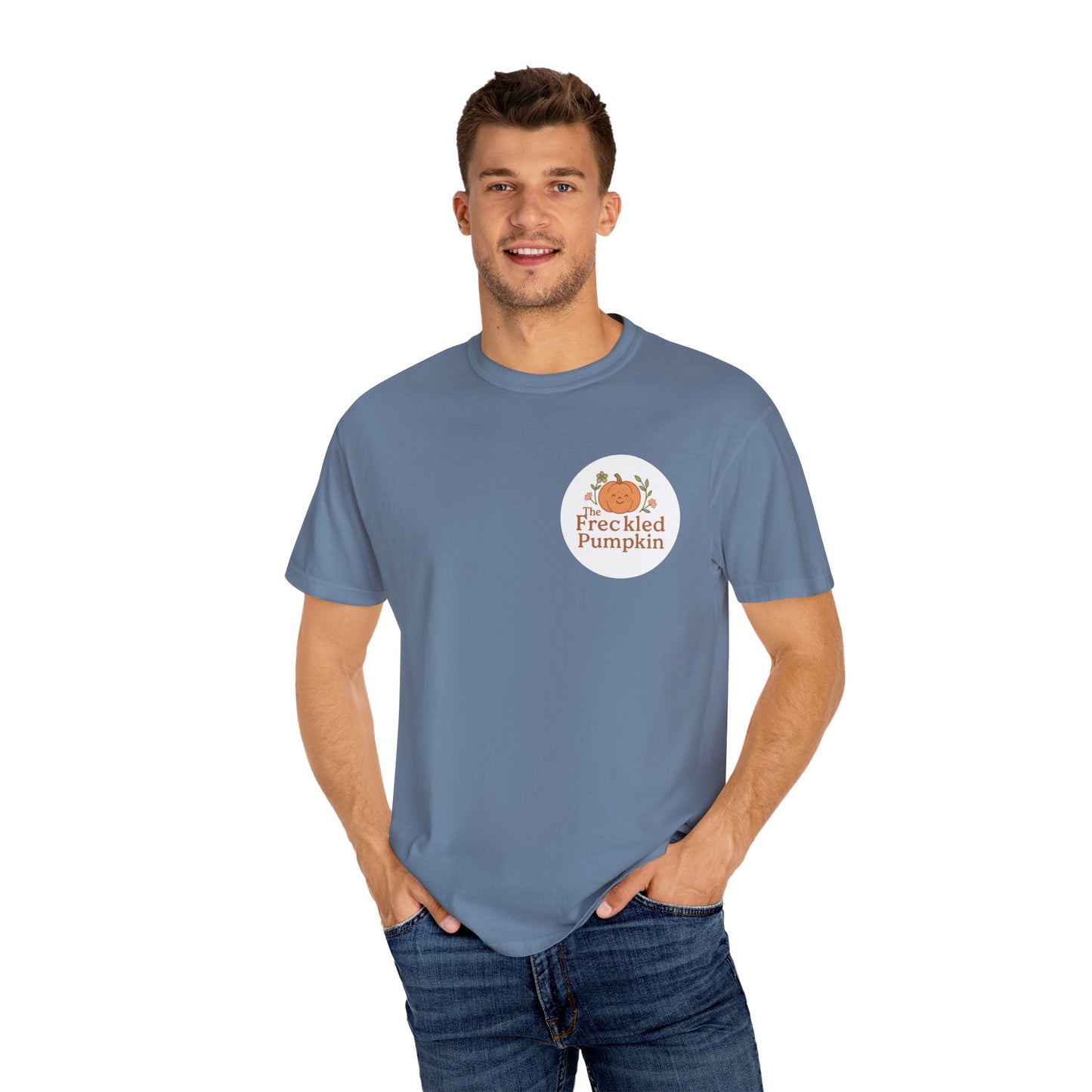 The Freckled Pumpkin Logo Engraving Unisex Comfort Colors T-shirt