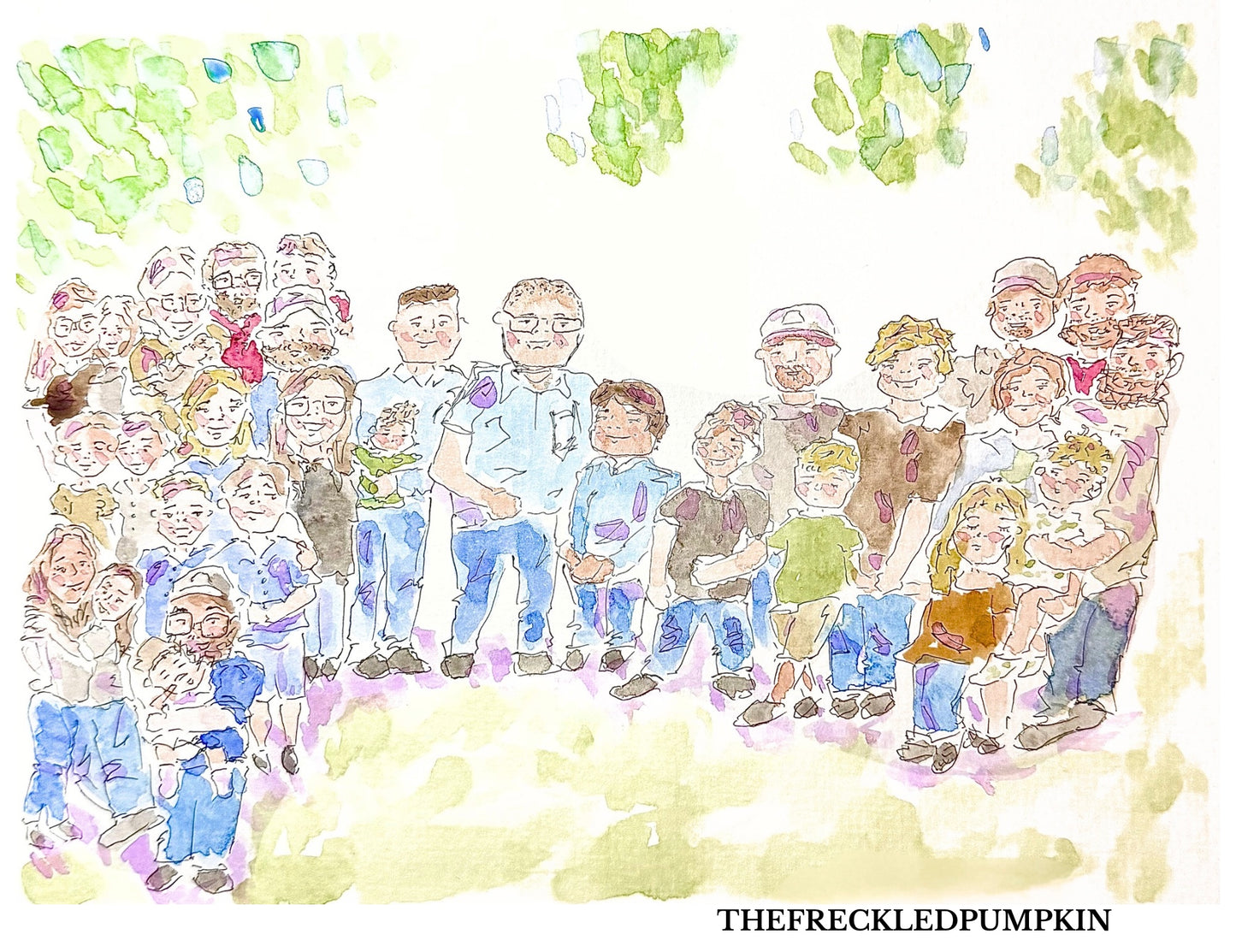 The Harvest Heirloom 8x10 Watercolor Painted Memory