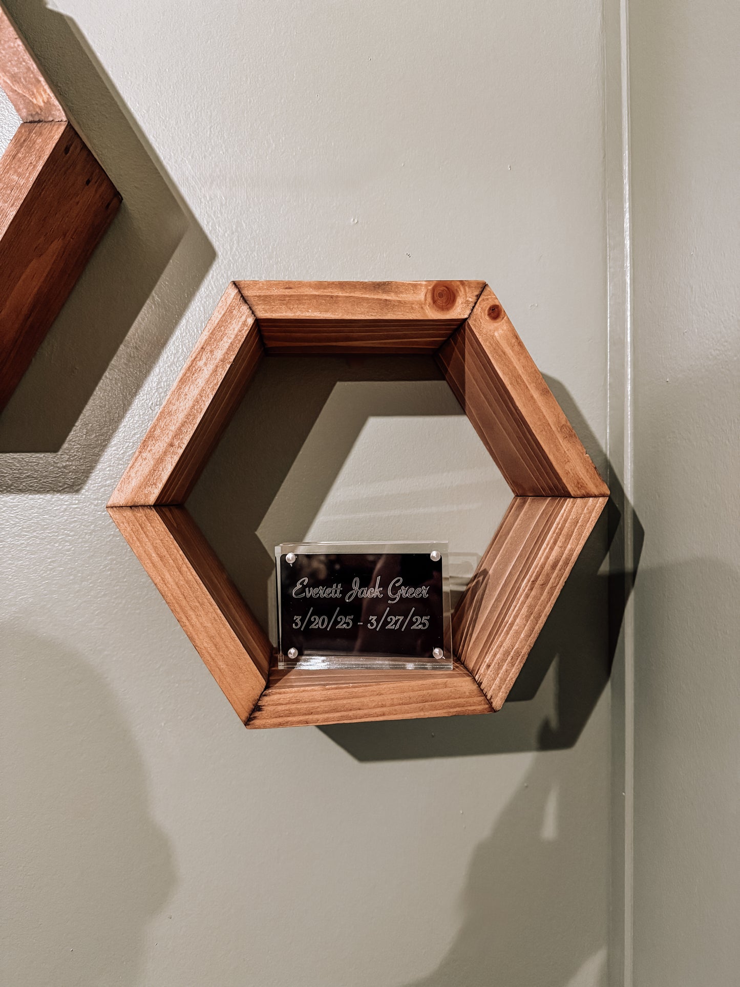 Business Card/Clear Frame Custom Engraved
