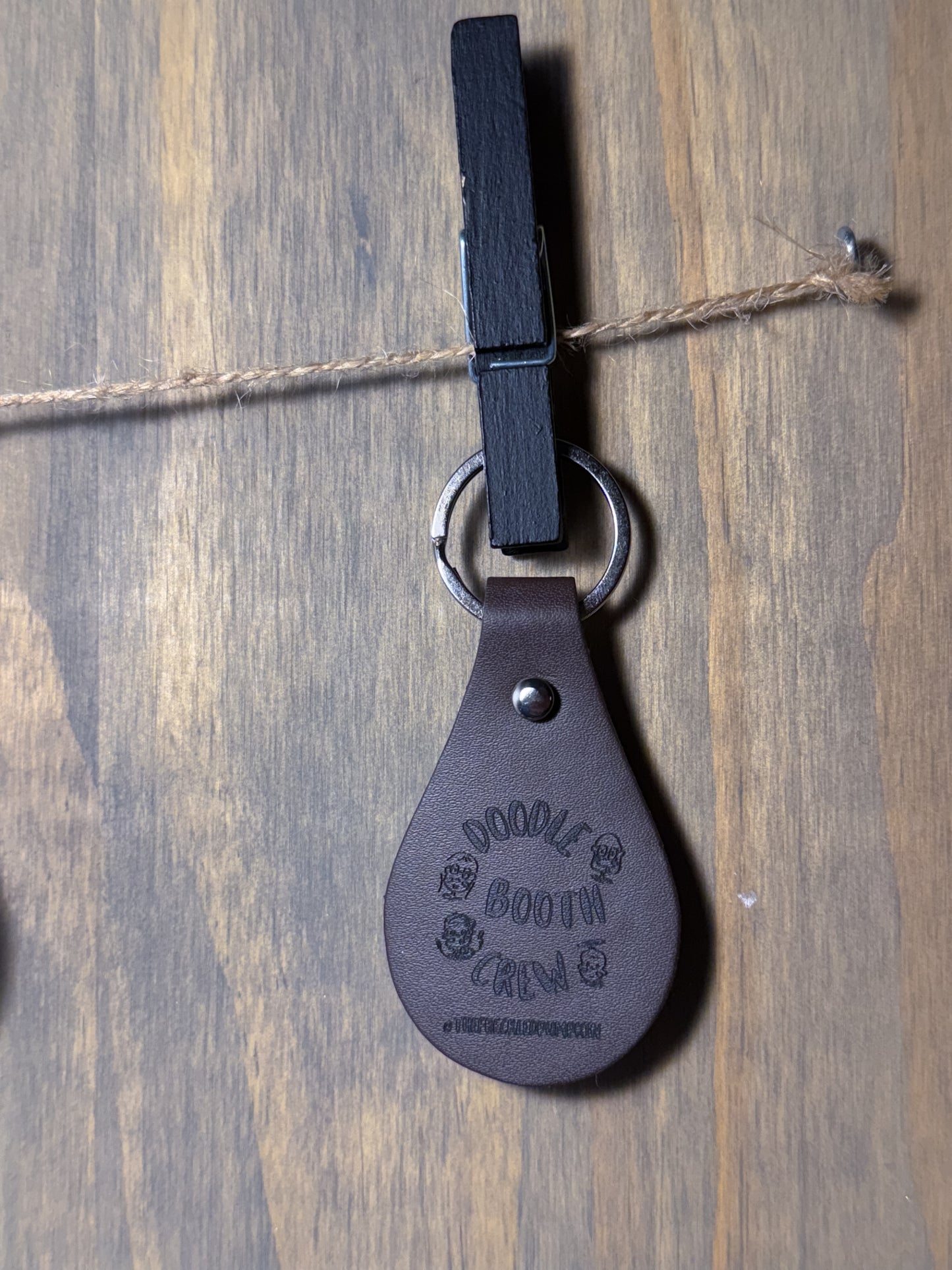 ✍️Doodle Crew Leather Engraved Keychain