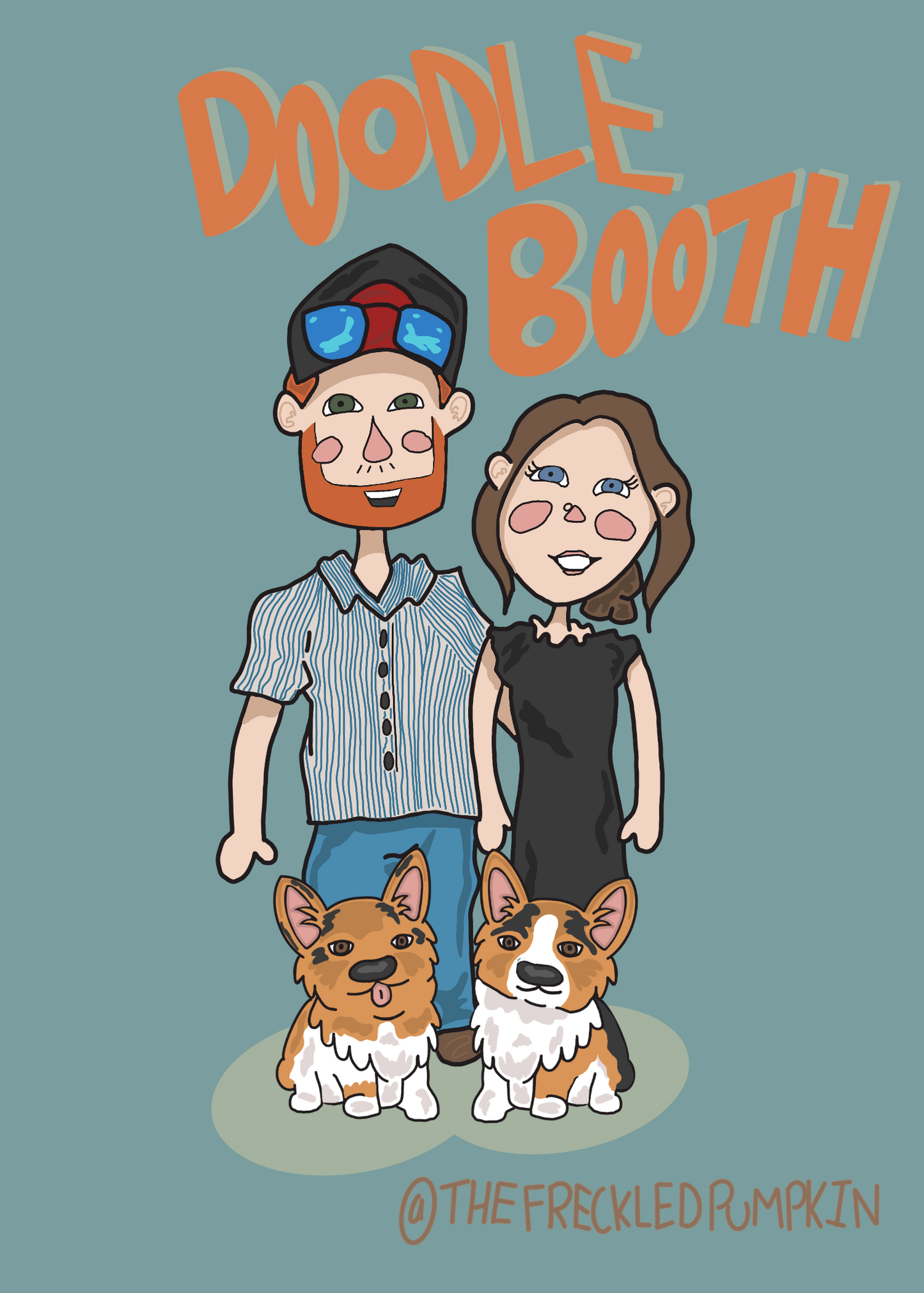 Digital Doodle Booth Portrait
