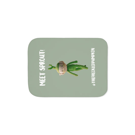 Cozy Sherpa Blanket, 🌱Sprout Army Design