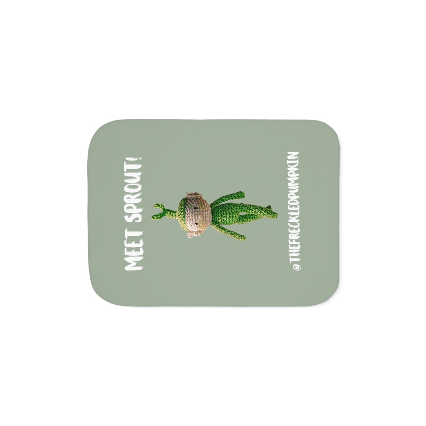 Cozy Sherpa Blanket, 🌱Sprout Army Design