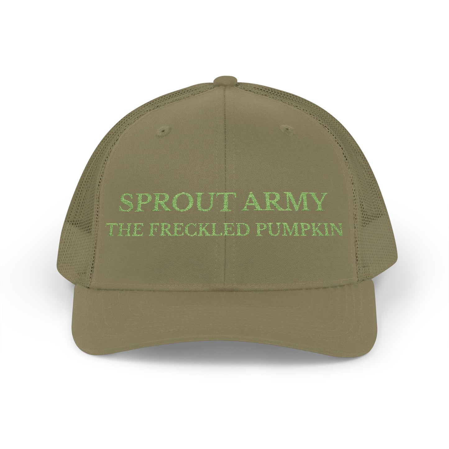 🌱Sprout Army Snapback Trucker Cap, Embroidered Cap for Gardeners, Outdoor Enthusiasts, Eco-Friendly Gift, Unique Style, Casual Fashion