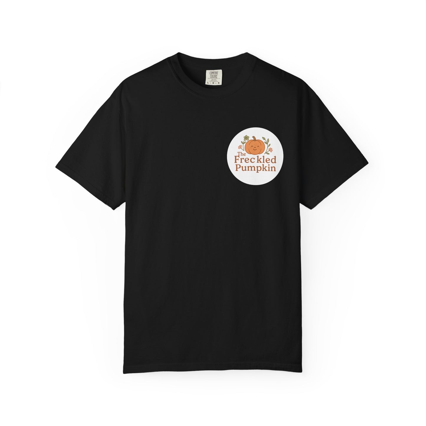 The Freckled Pumpkin Logo Engraving Unisex Comfort Colors T-shirt