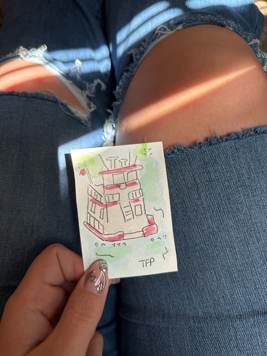 Sternwheeler Boat #7 Mini Watercolor Painting – 3.5x2.5 in Original Art