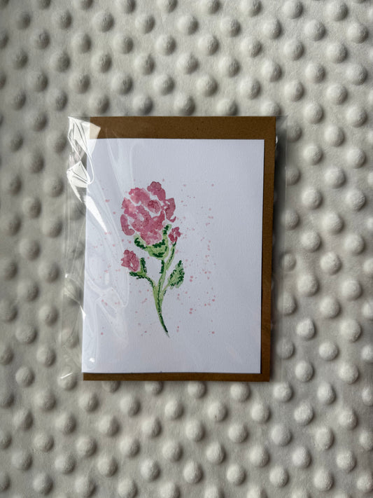 January Birth Flower – Carnation Greeting Card