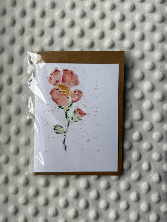 August Birth Flower – Poppy Greeting Card