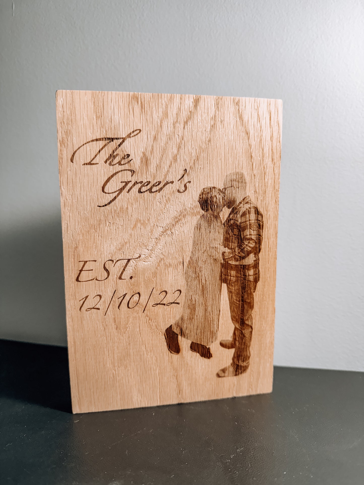 6X8 Portrait Custom Engraved