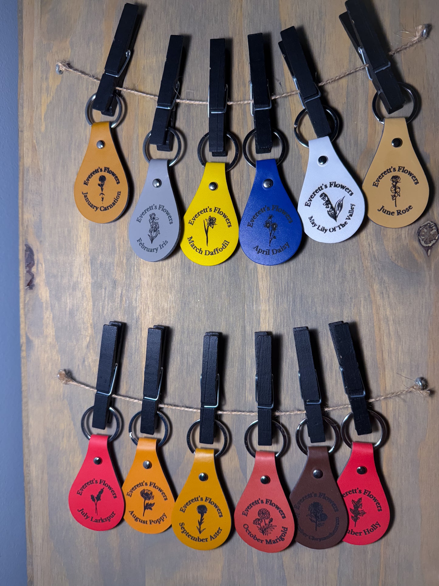 ✍️Doodle Crew Leather Engraved Keychain