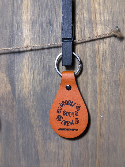 ✍️Doodle Crew Leather Engraved Keychain