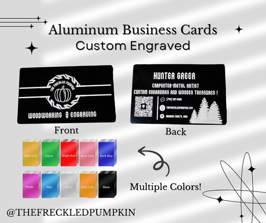 Aluminum Metal Business Cards Custom Engraved