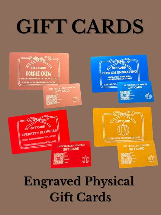 Physical Engraved Gift Card (ADD ON) ***This listing is to ship a physical copy!!!***